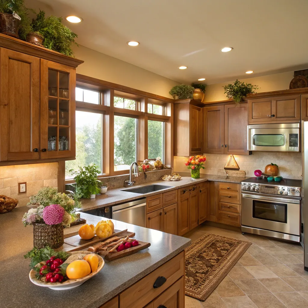 A cozy, well-organized kitchen space